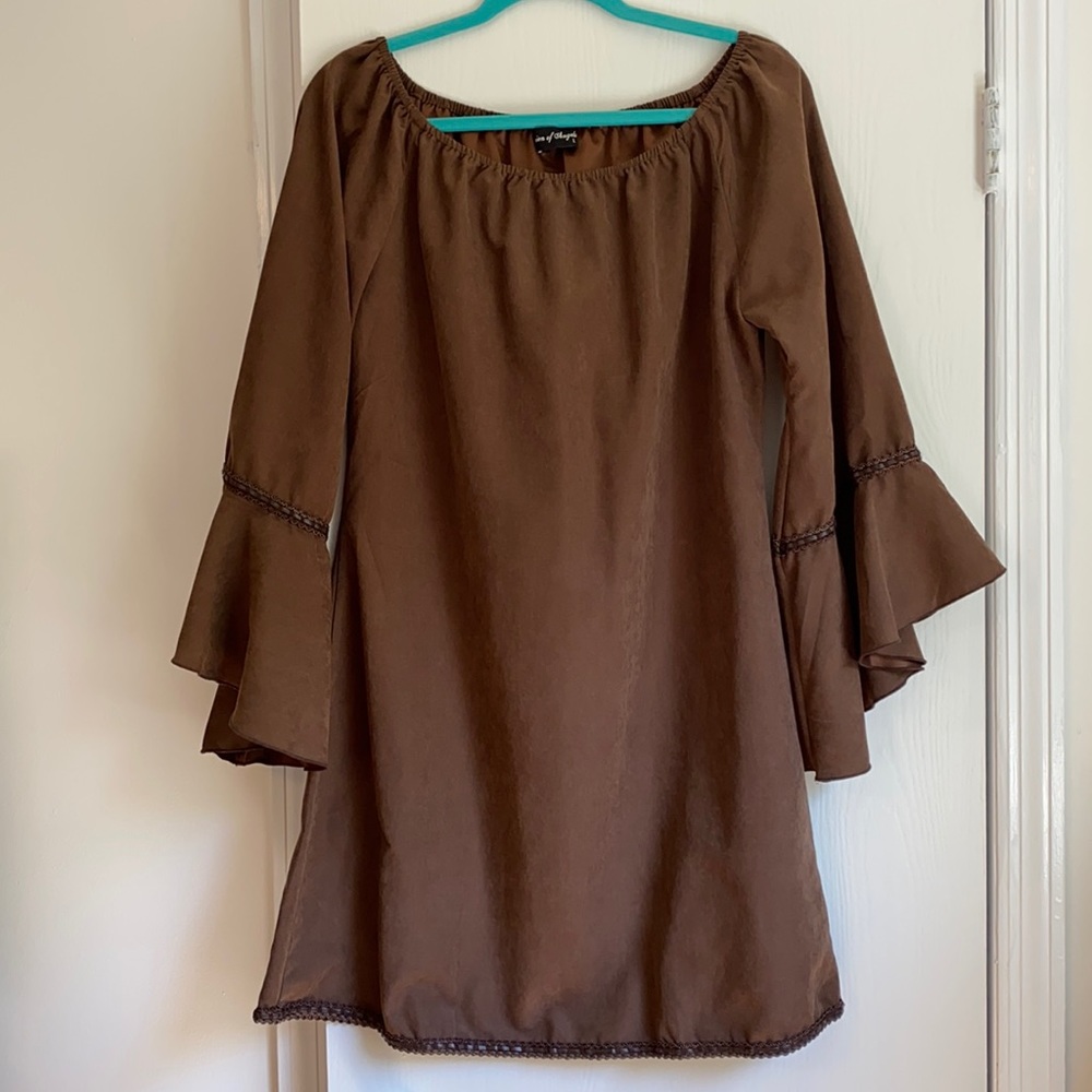 Union of Angels Off Shoulder Bell Sleeve Dress